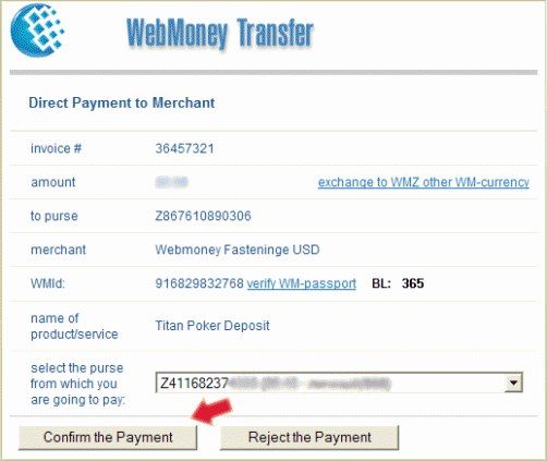 ������� Confirm the Payment