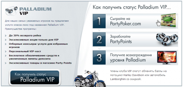 VIP-статусы PartyPoker